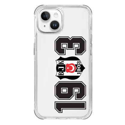 Beşiktaş 1903 Şeffaf iPhone 15 Pro Telefon Kılıfı