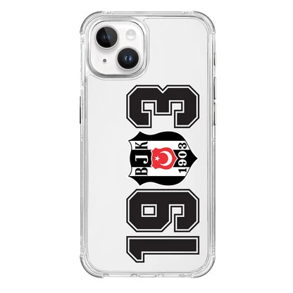 Beşiktaş 1903 Şeffaf iPhone 15 Telefon Kılıfı