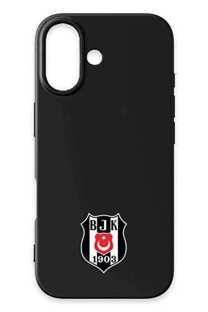 Beşiktaş Arma Siyah Silikon iPhone 17 Telefon Kılıfı