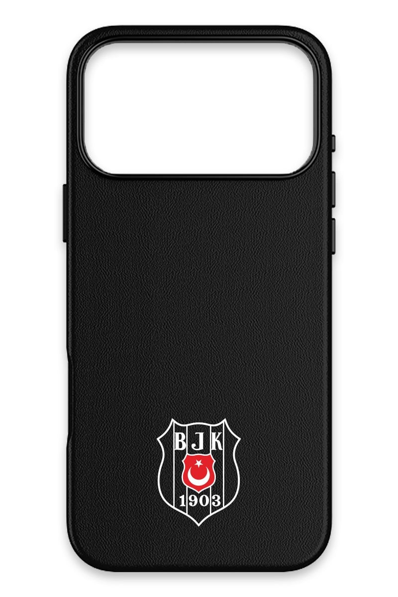 Beşiktaş Arma Siyah Silikon iPhone 17 Pro Max Telefon Kılıfı