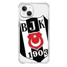 Beşiktaş Büyük Logo Şeffaf iPhone 14 Telefon Kılıfı