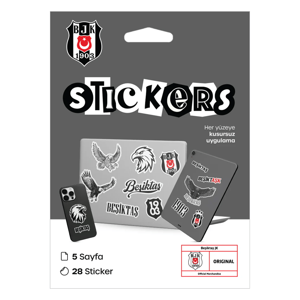 Beşiktaş Gri Sticker Paketi