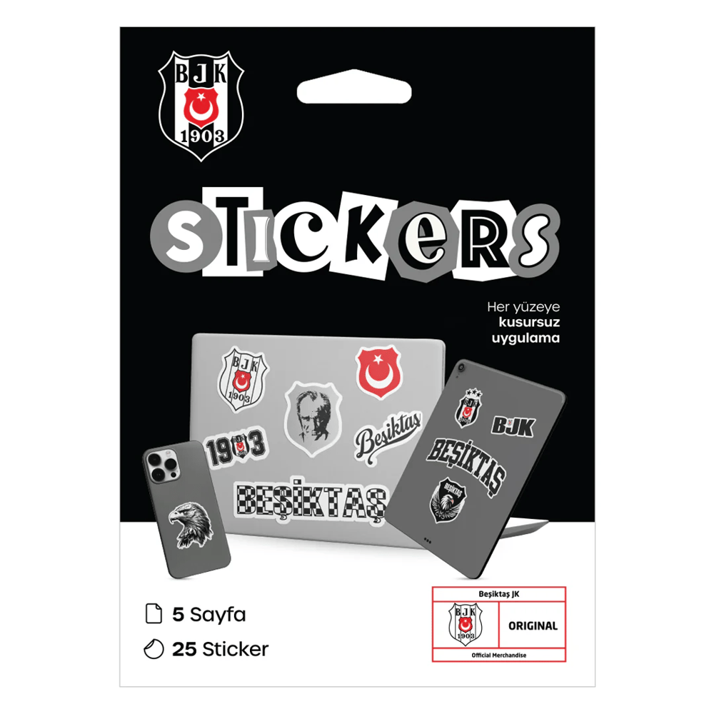 Beşiktaş Siyah Sticker Paketi