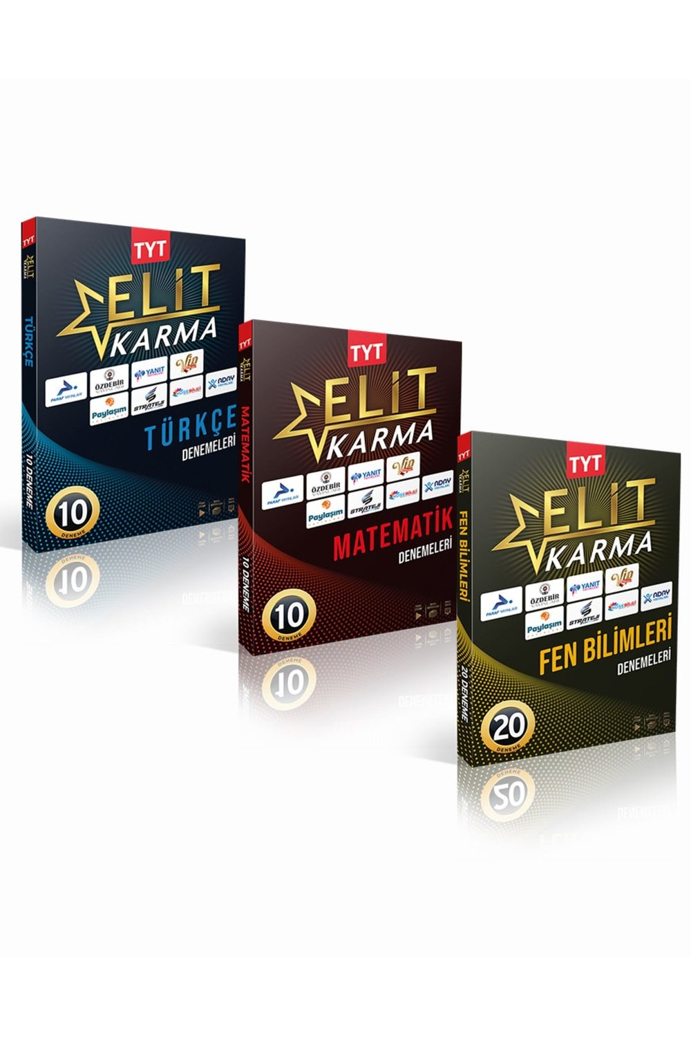 Elit Karma Tyt Türkçe, Matematik, Fen Bilimleri Branş Deneme (3 Kitap)