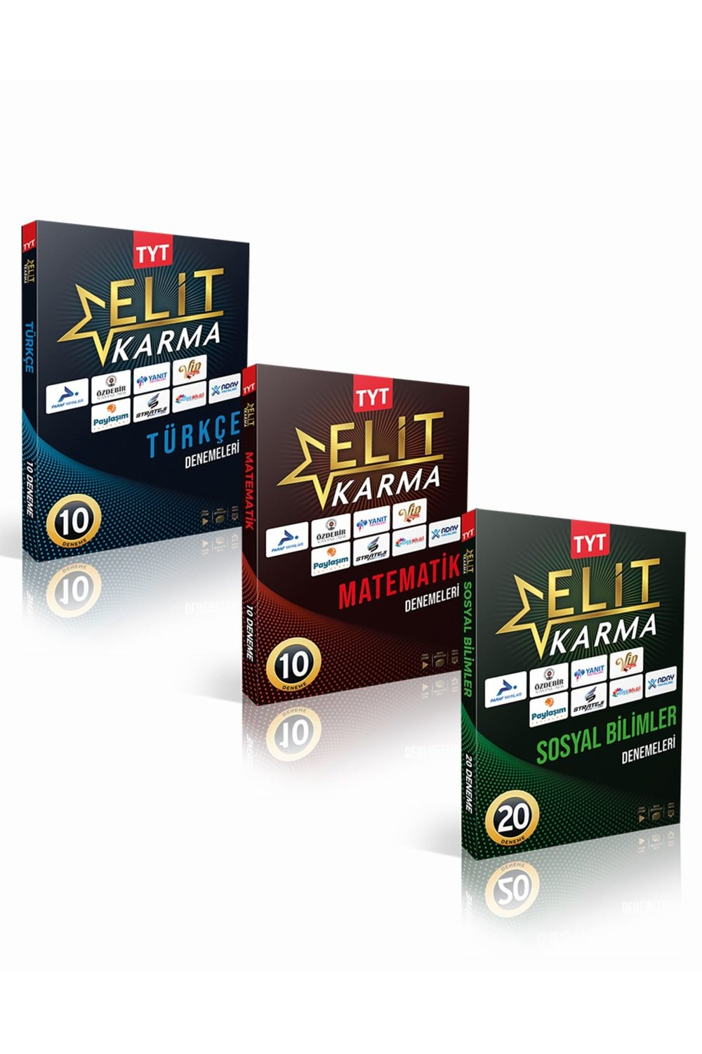 Elit Karma Tyt Türkçe, Matematik, Sosyal Bilimler Branş Deneme (3 Kitap)