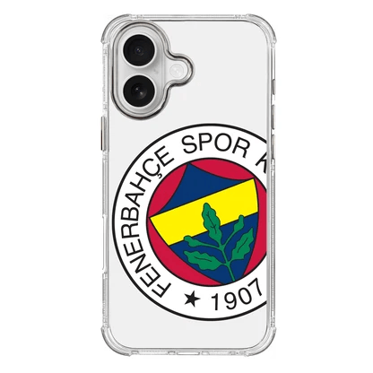 Fenerbahçe Büyük Logo Şeffaf iPhone 16 Telefon Kılıfı