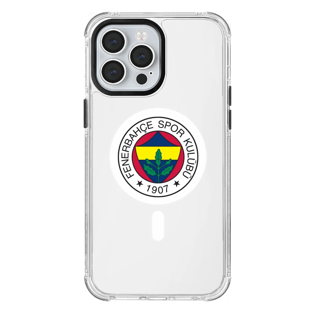 Fenerbahçe MagSafe Logo Şeffaf iPhone 13 Pro Telefon Kılıfı