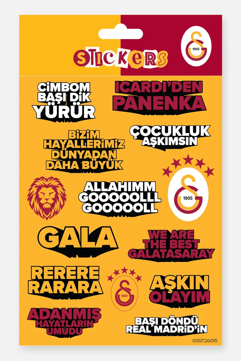 Galatasaray Sarı Slogan Sticker