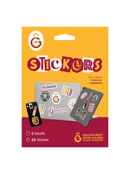 Galatasaray Sarı Sticker Paketi