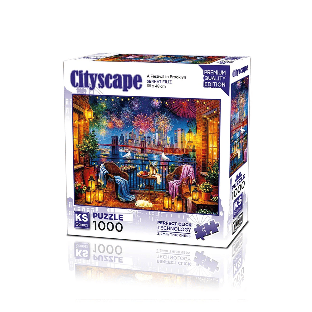 KS Games A Festival in Brooklyn Adult Puzzle 1000 Parça 48x68 cm