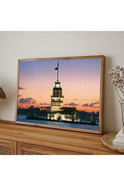 KS Games Kız Kulesi Günbatımı İstanbul Adult Puzzle 500 Parça 34x48 cm