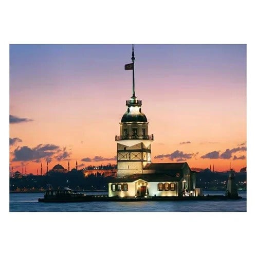 KS Games Kız Kulesi Günbatımı İstanbul Adult Puzzle 500 Parça 34x48 cm