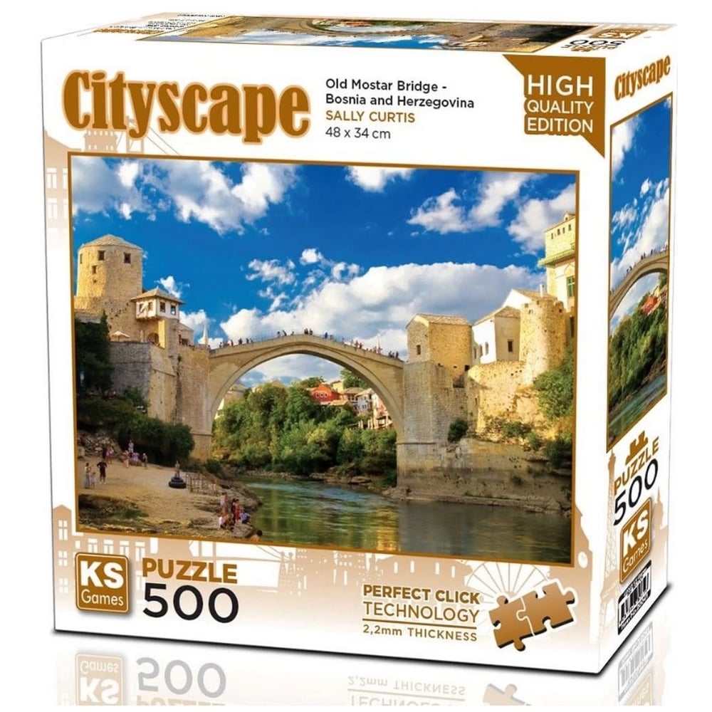 KS Games Old Mostar Bridge Bosna-Hersek Adult Puzzle 500 Parça 34x48 cm