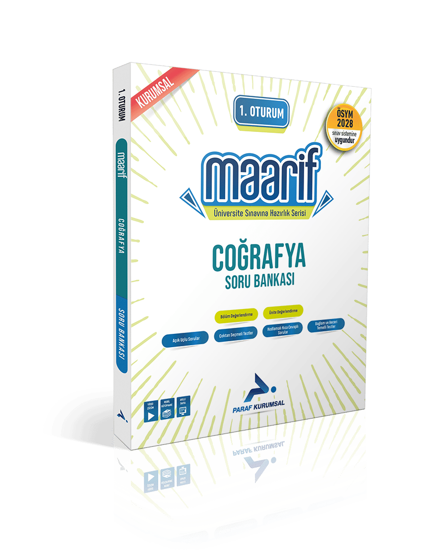 Paraf Yayınları 1. Oturum Maarif Coğrafya Soru Bankası