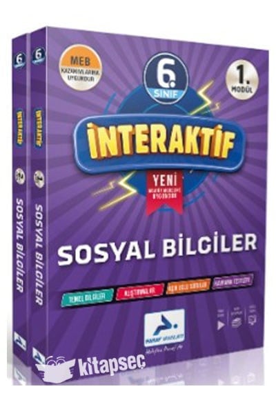 Paraf Yayınları 6. Sınıf İnteraktif Sosyal Bilgiler Etkinlikli Çalışma Kitabı (2 Modül)