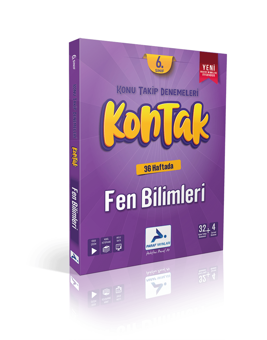 Paraf Yayınları 6. Sınıf Fen Bilimleri Kontak Konu Takip Denemeleri