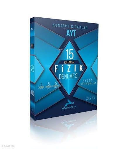 Paraf Yayınları AYT İşlemsiz Fizik Video Çözümlü 15 Branş Denemesi