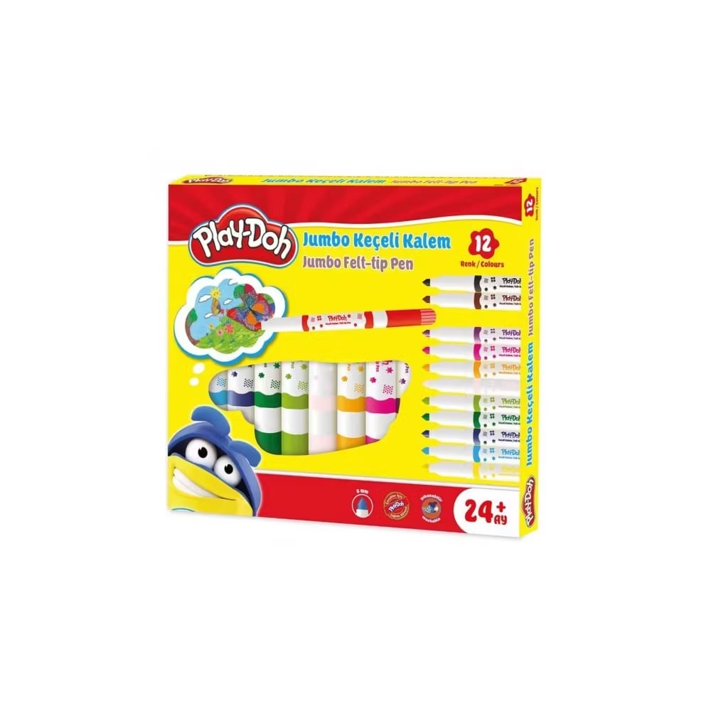 Play-Doh Jumbo Keçeli Kalem 6 mm 12'li