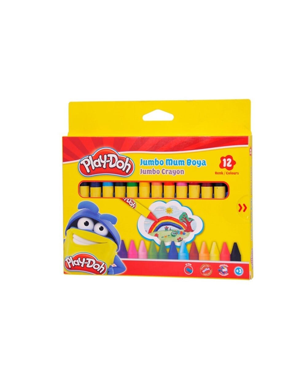 Play-Doh Silinebilir Crayon (Mum) Boya Jumbo 12 Renk Karton
