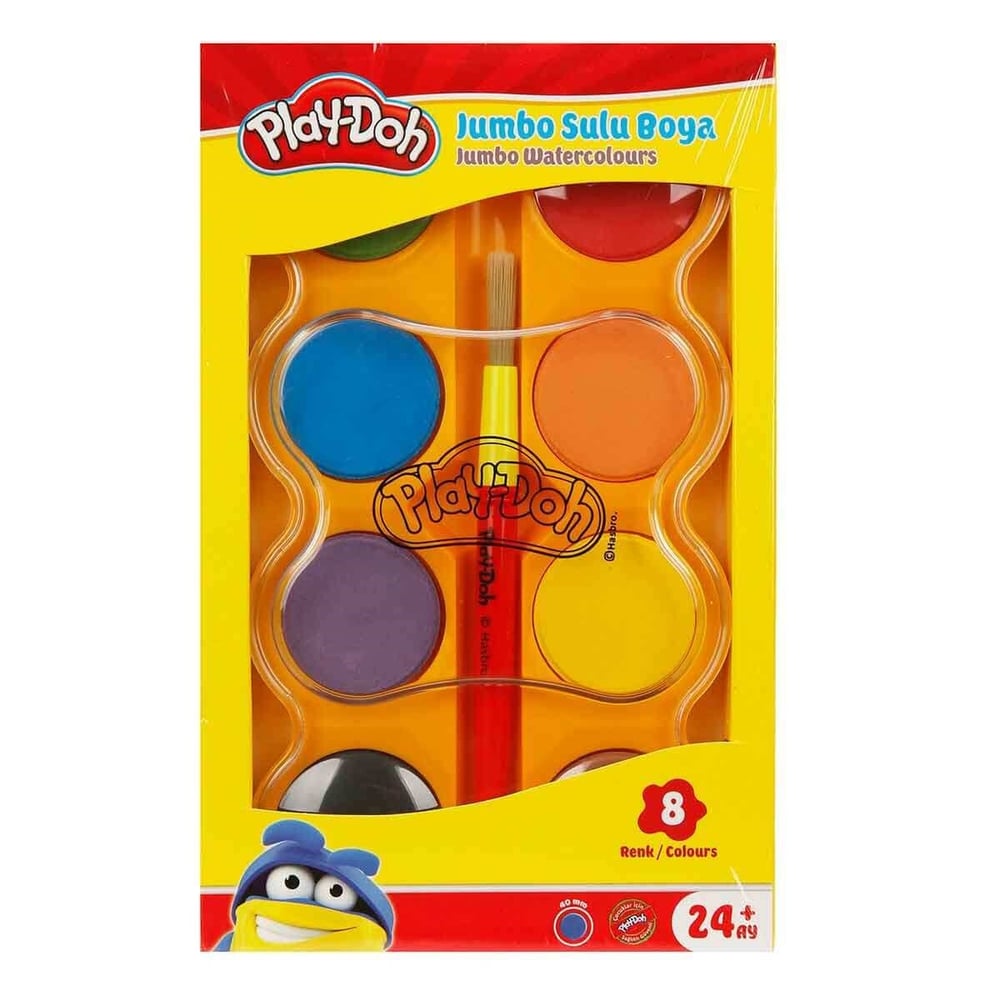Play-Doh Sulu Boya Jumbo 8 Renk 40 mm