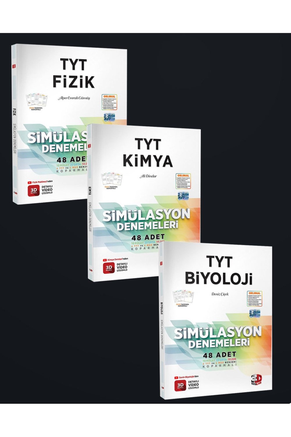 Tyt Fizik, Kimya, Biyoloji  Branş Deneme (3 Kitap)
