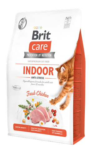 Brit Care Ev İçinde Yaşayan Stresli Kediler İçin, Tahılsız, Hipoalerjenik, Taze Tavuk Etli Kuru Mama 2 kg