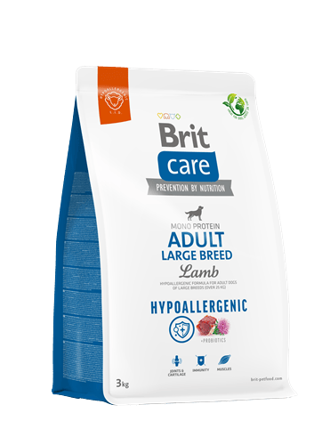 Brit Care Yetişkin Köpekler İçin, Tek Proteinli, Hipoalerjenik, Kuzu Etli Kuru Mama 3 kg