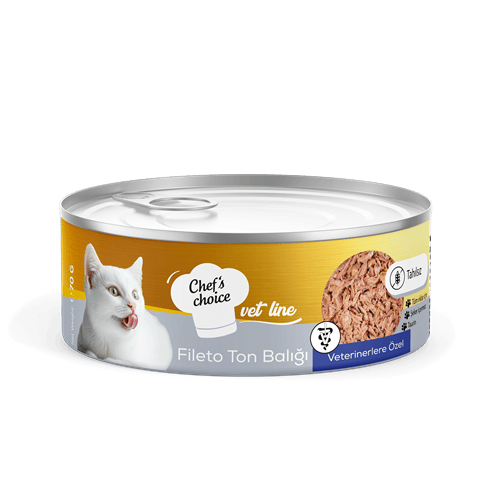 Chefs Choice Vet Line Fileto Ton Balıklı Yaş Kedi Maması 70 gr