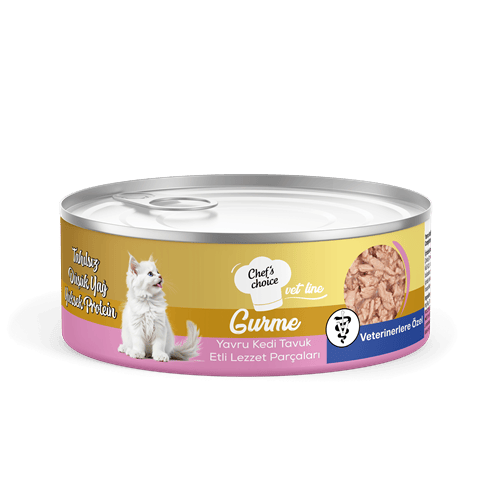 Chefs Choice Vet Line Gurme, Yavru Kediler için Soslu Tavuk Eti Parçacıklı Yaş Mama 85 gr
