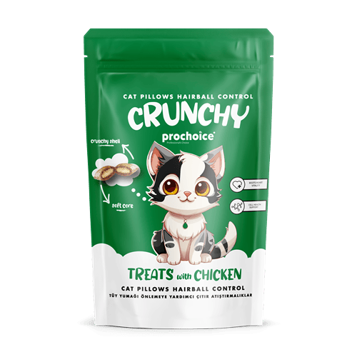 Prochoice Crunchy Hairball Control, Kediler için Tüy Yumağı Önlemeye Yardımcı Tavuklu Çıtır Atıştırmalık 60gr
