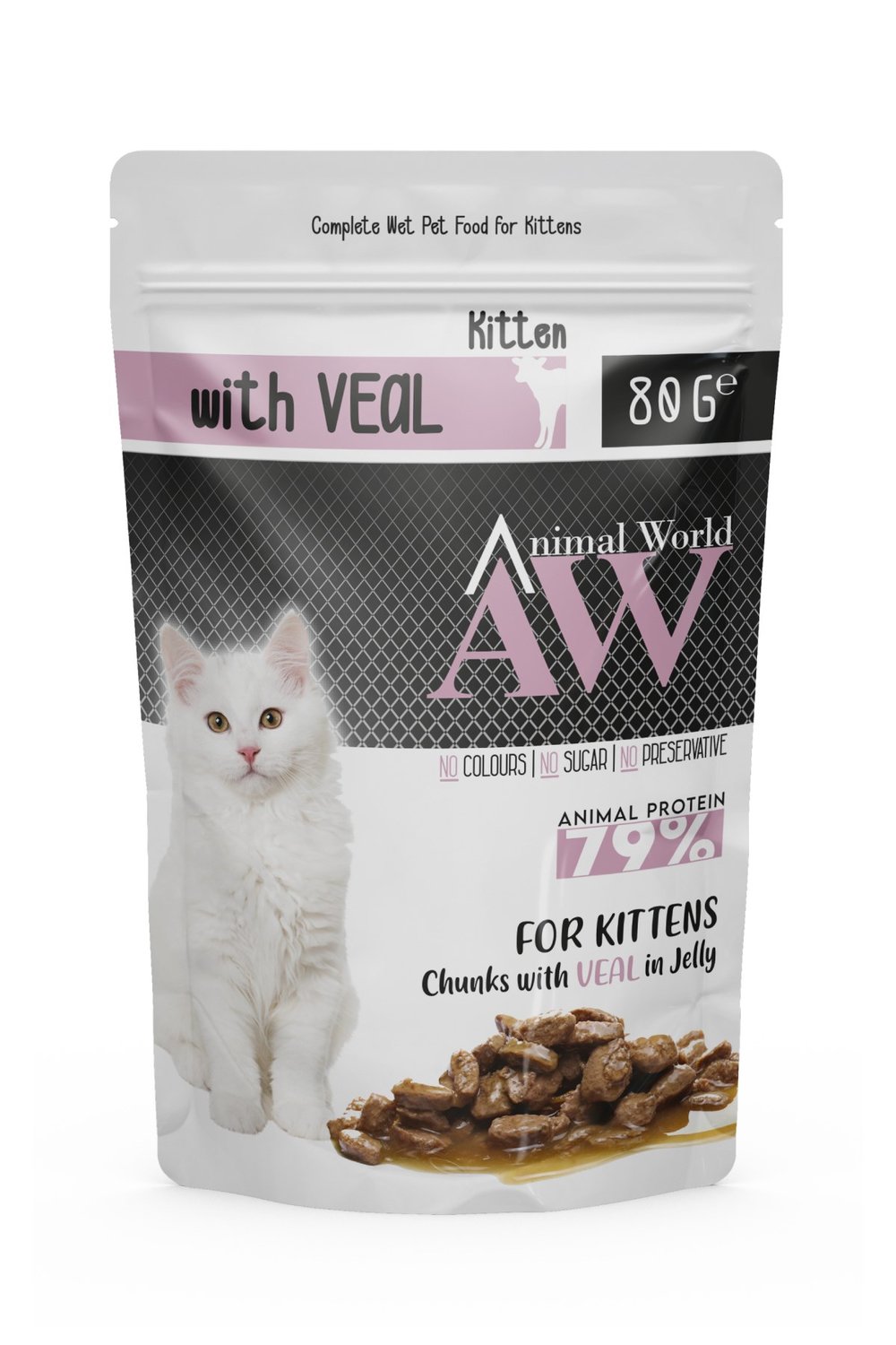 Aw.1-12 Aylık Kıttınjöle Parça Dana Etli Pouch*24