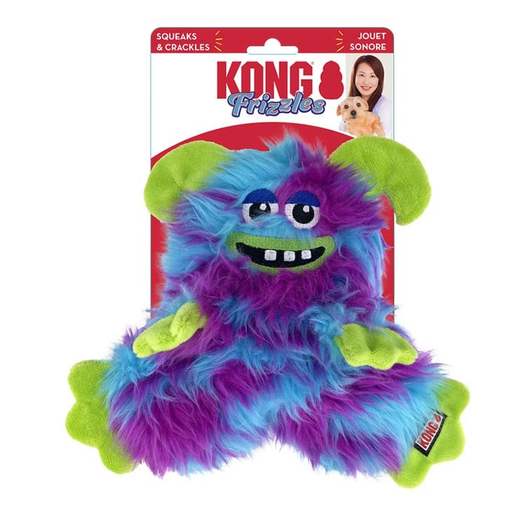 KONG Frizzles Razzle Sevimli Canavar Sesli Peluş Köpek Oyuncağı M