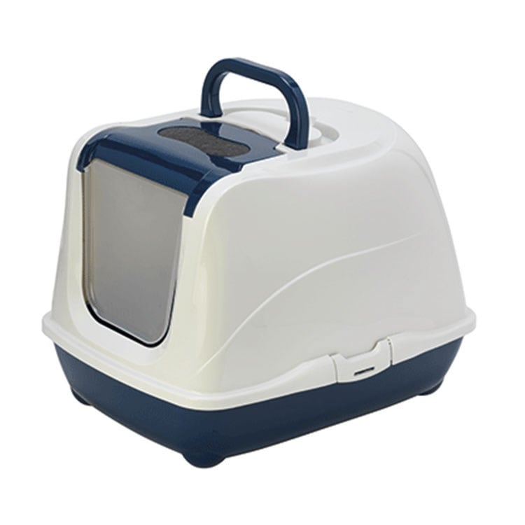 Moderna Flip Kapalı Kedi Tuvaleti Lacivert -57CM