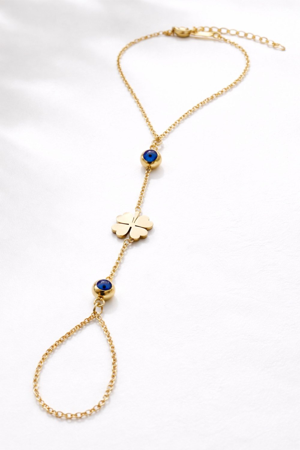 luxuey steel gold renk nazar boncuklu yoncalı çelik şahmeran