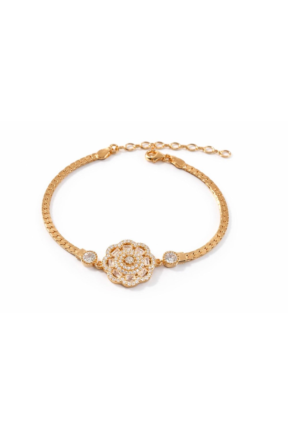 luxury silver zirkon taşlı zarif ve ışıltılı rose gold renk kadın bileklik