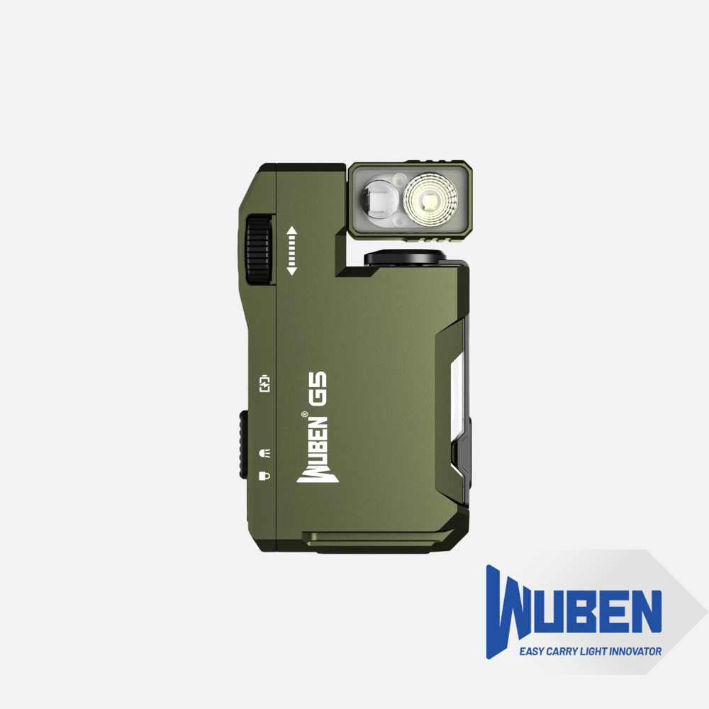  G5 400 Lümen USB-C Şarj Edilebilir Mini LED El Feneri Mıknatıslı & Anahtarlık Tipi EDC Fener | Yeşil