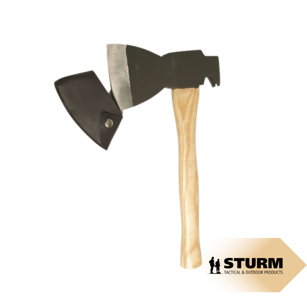 Survival Ahşap Saplı Taktik Outdoor Kamp Baltası - 35 cm Karbon Çelik