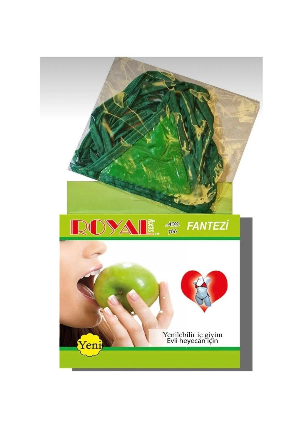 Fantezi Tüketilebilen Yenilebilen Elma Aromalı İç Çamaşırı Takımı