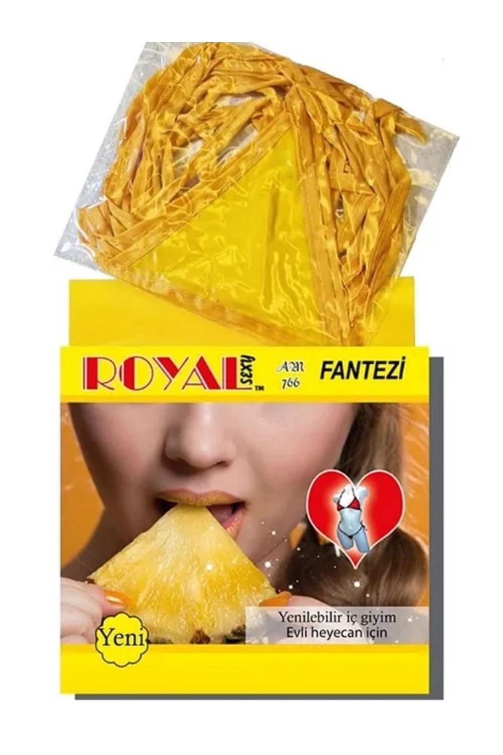 Royal Yenilebilir Tanga Sütyen Ananas Aromalı