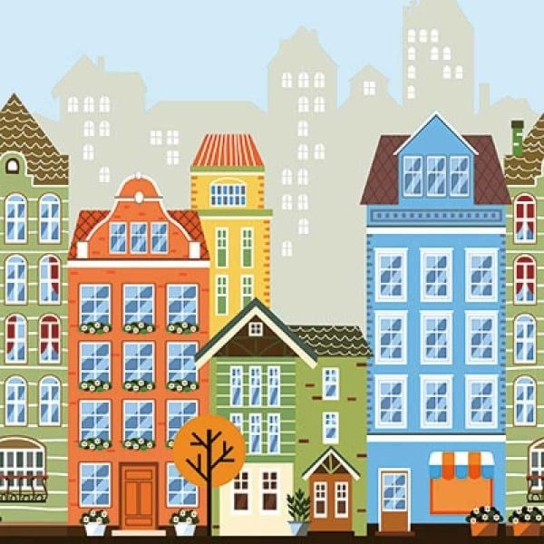 Adawall Ada Kids Ev Desenli Çocuk Odası Duvar Kağıdı 8903-1