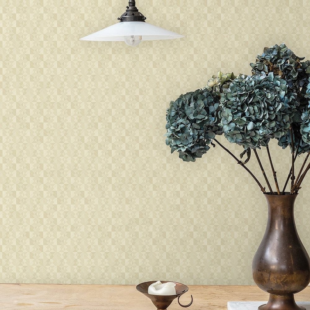 Adawall Beta 1103-3 Duvar Kağıdı Krem Geometrik Desenli