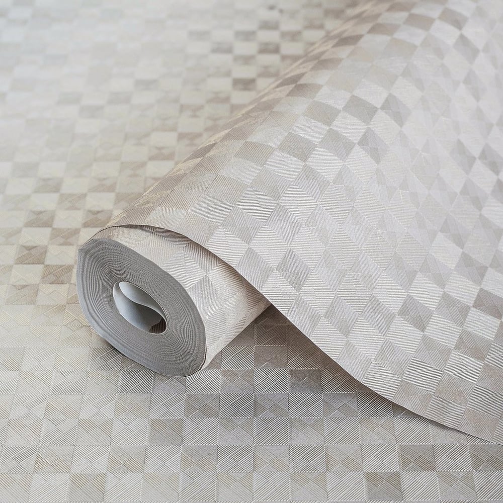 Adawall Beta 1103-3 Duvar Kağıdı Krem Geometrik Desenli