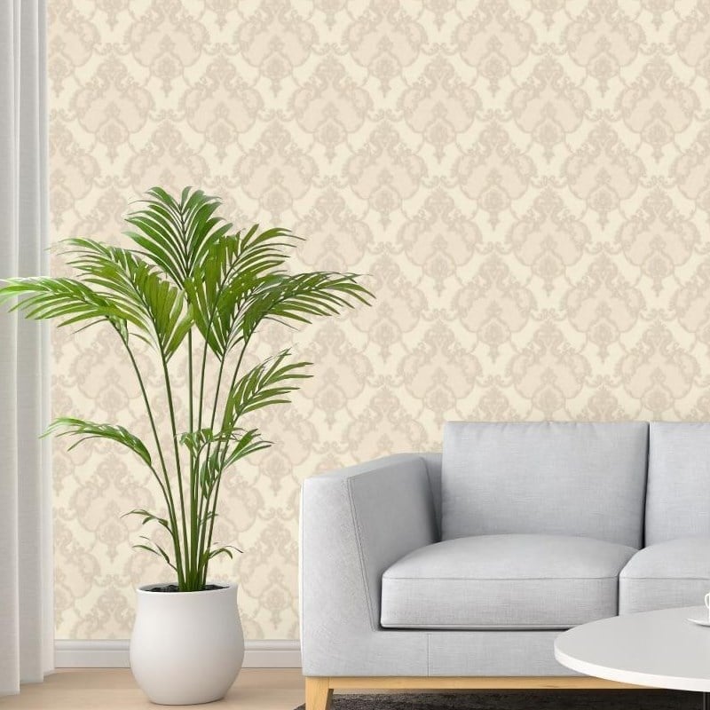 Adawall Dante 1403-3 Bej Gold Zarif Damask Duvar Kağıdı