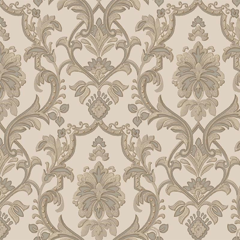 Adawall Dante 1407-4 Vizon Bej Çiçekli Damask Duvar Kağıdı