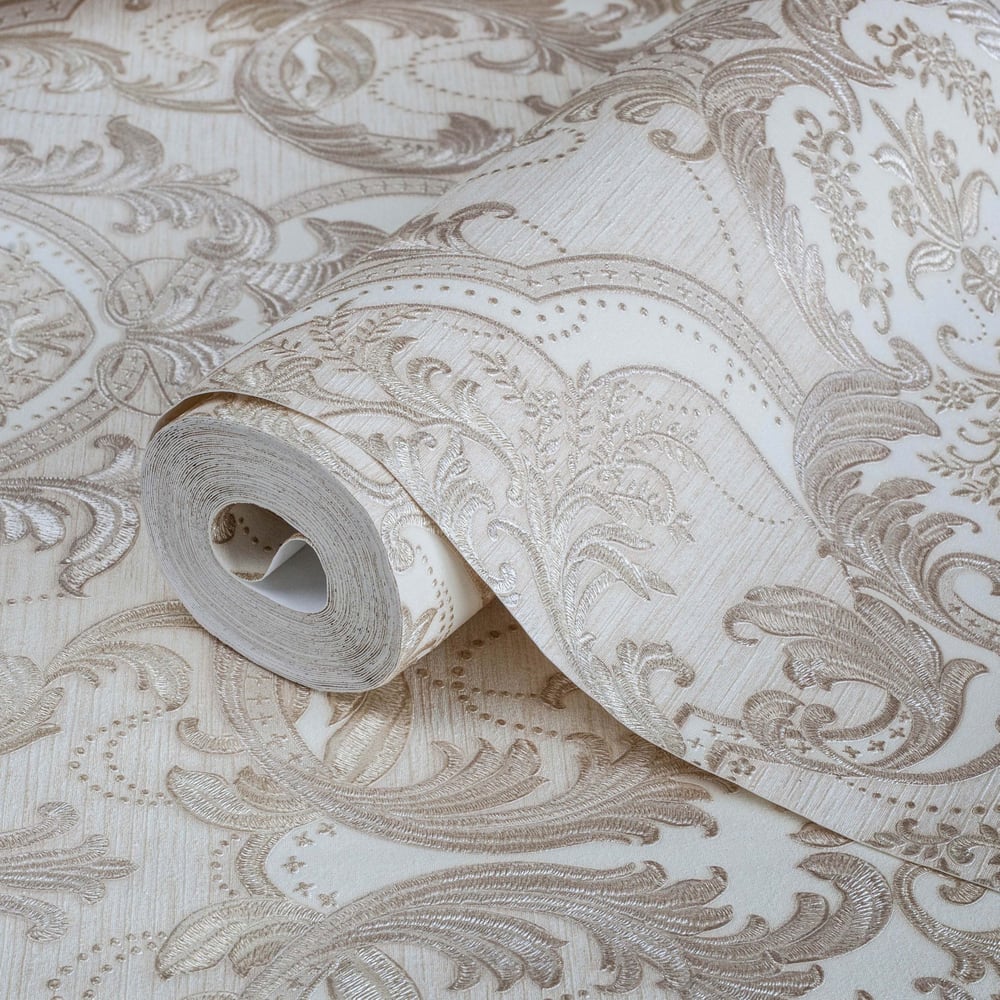 Adawall Ephes 1002-5 Damask Büyük, Simli Duvar Kağıdı 10M²