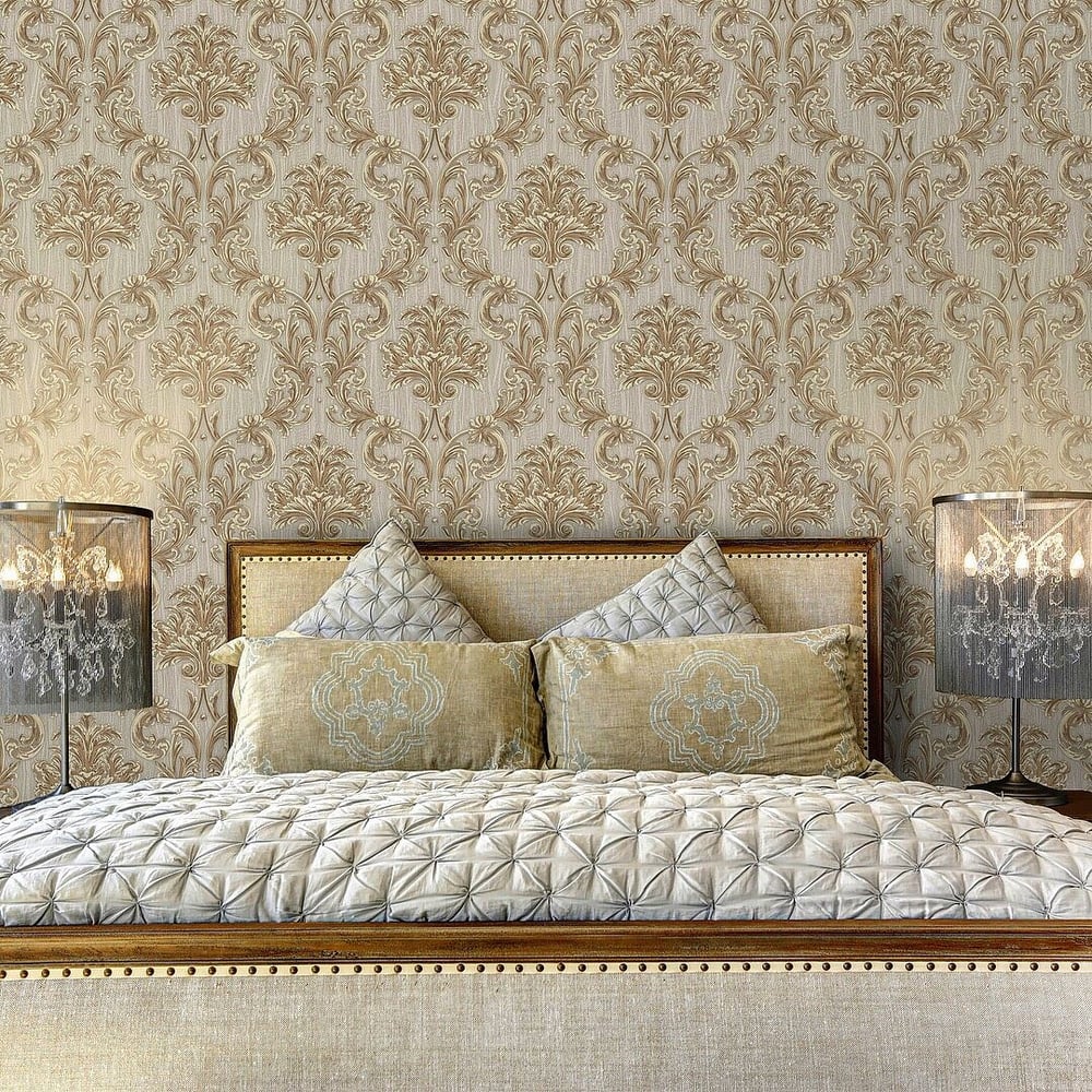 Adawall Ephes 6808-3 Damask Büyük, Simli Duvar Kağıdı 10M²