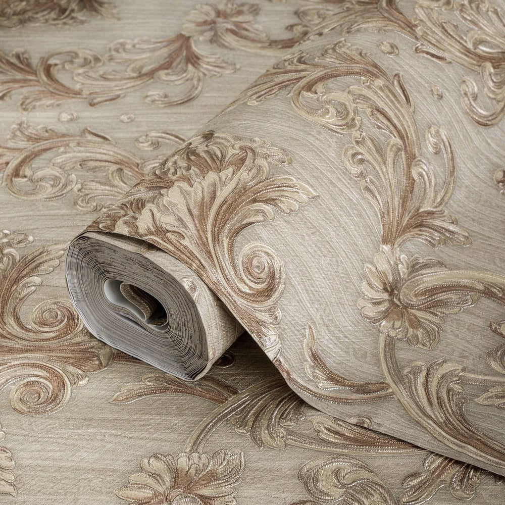 Adawall Ephes 6808-3 Damask Büyük, Simli Duvar Kağıdı 10M²