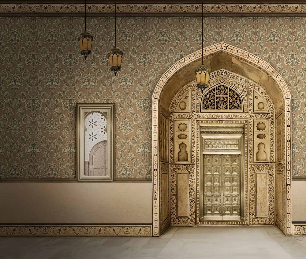 Adawall Ephes 6808-4 Damask Büyük, Simli Duvar Kağıdı 10M²