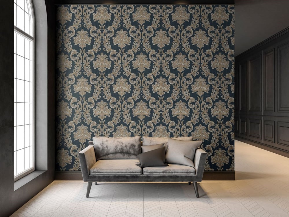 Adawall Ephes 6808-5 Damask Büyük, Simli Duvar Kağıdı 10M²