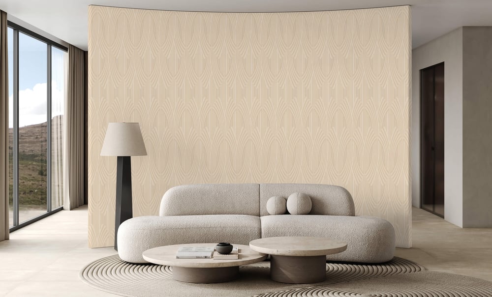 Adawall Icon 24102-5 Şampanya Tonlu Kabartmalı Duvar Kağıdı